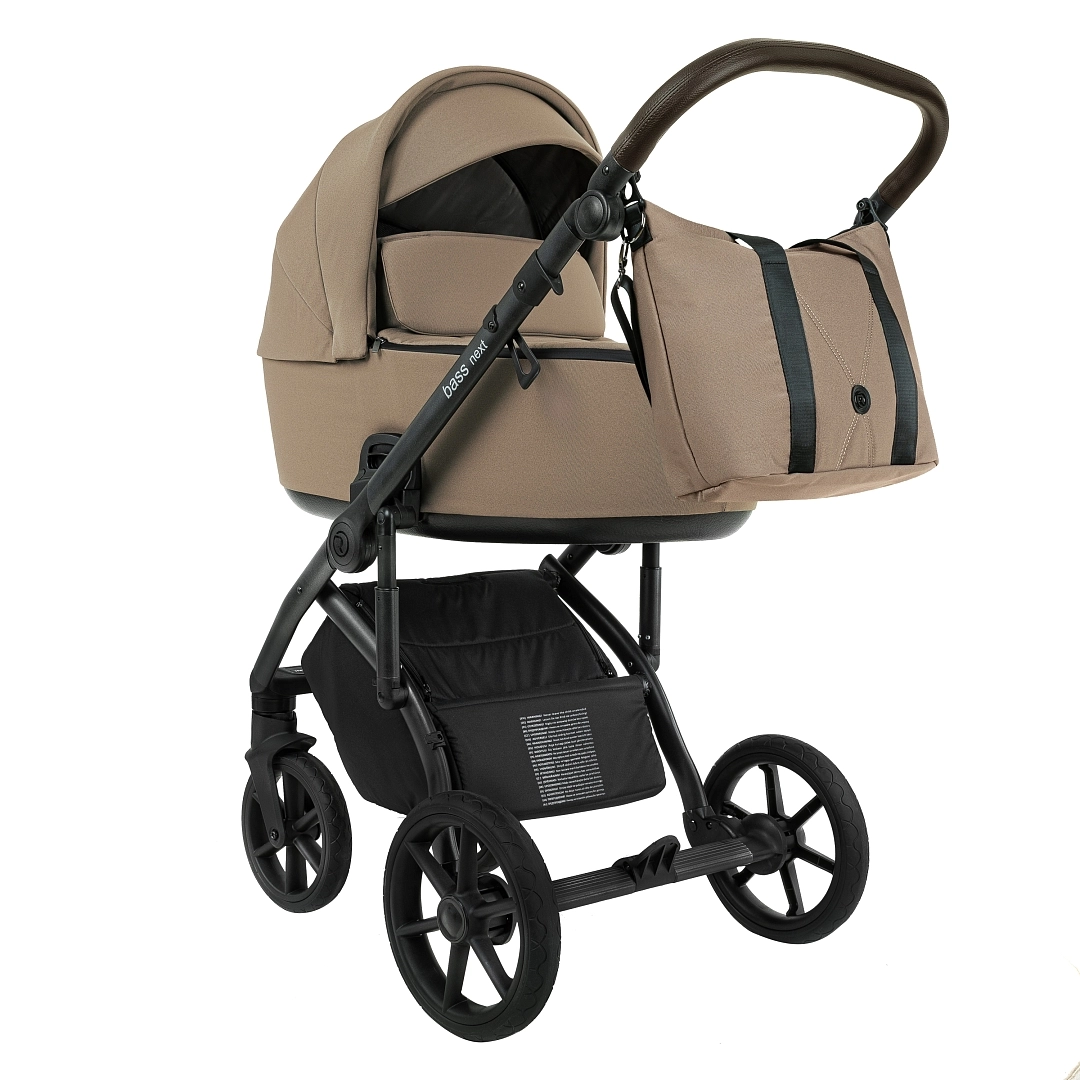Коляска 2 в 1 Roan Bass Next (Mocha Mousse/Black/руч.Cappuccino)