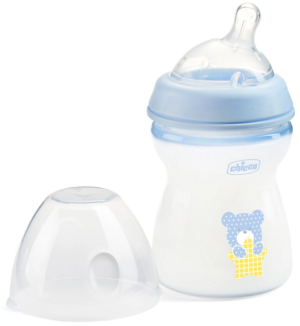 Бутылочка для кормления Chicco NaturalFeeling, BOY, 250мл 2м+ (пласт) (голубой)