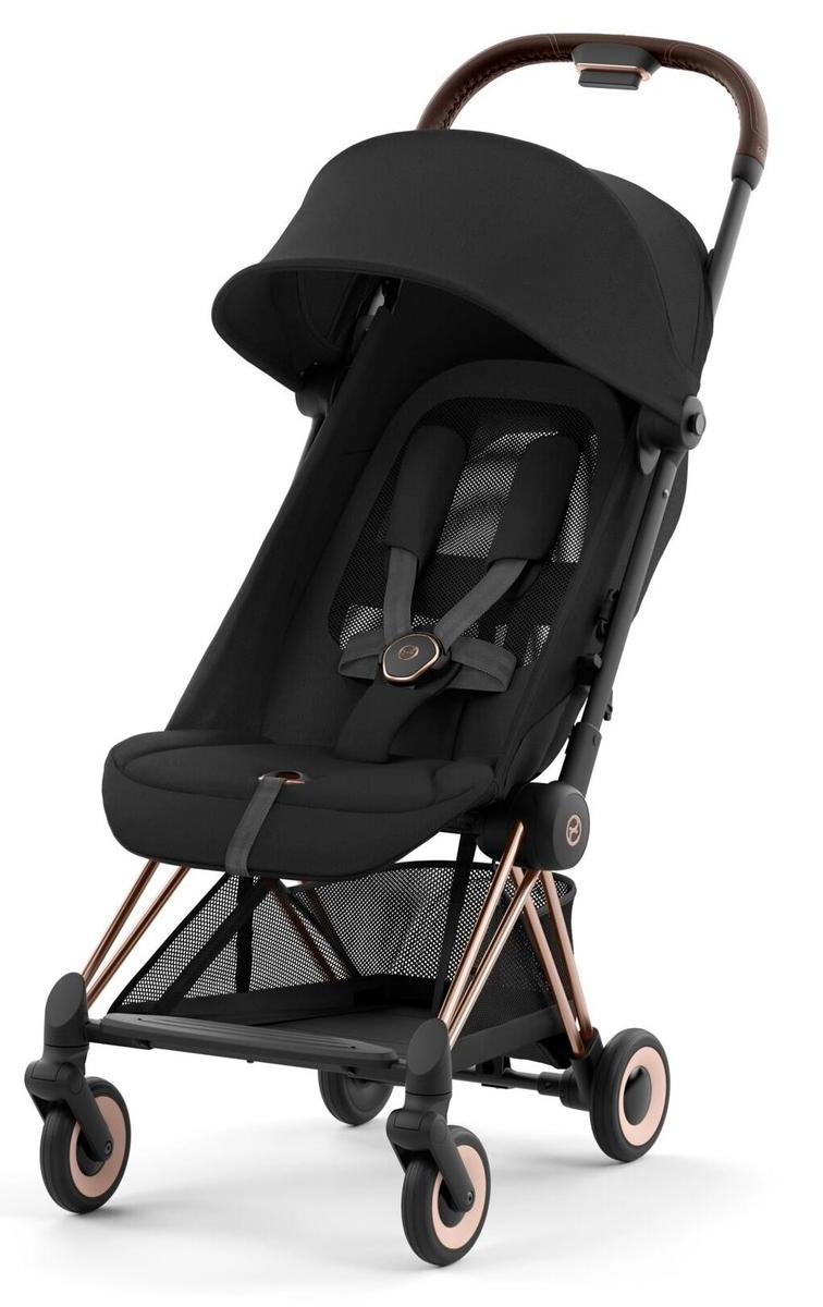 Прогулочная коляска Cybex Coya Sepia Black с дождевиком/Rosegold 18qp4j323q1i7wx3yq1zjlc43ux4f76x