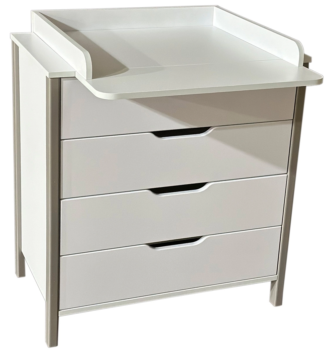 Пеленальный комод КЕДР Alisa (Белый/Серый)