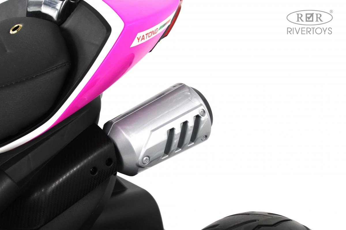 Детский электромотоцикл RiverToys C005MC розовый 6ieehro225m8vkrnh9heilp9ahi8y5u4