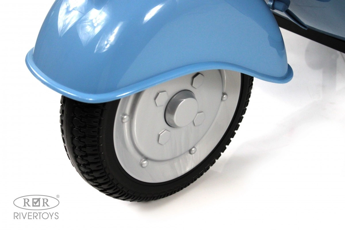 Детский электроскутер RiverToys VESPA M888MM синий b86lbfhfxgfq7gd1dz8o0d45s77a01x2