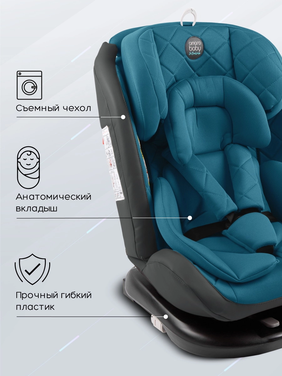 Автокресло Amarobaby Brilliant Isofix Бирюзовый q8aiezja79brfu9l44i6yobxymt0favr
