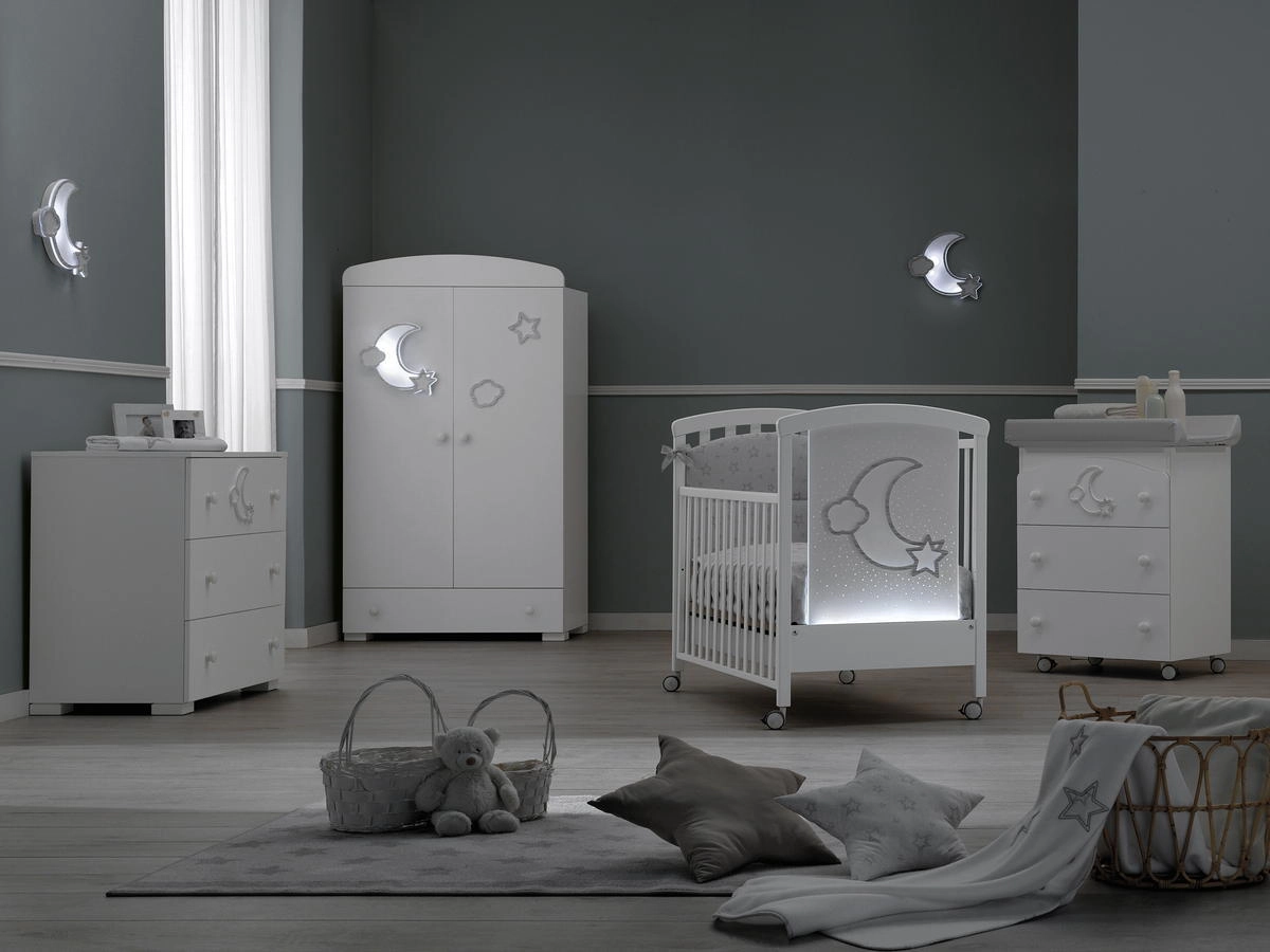 Детская кроватка Erbesi Moon LED Белый p1n97a9uy1gea9pamcgkma7cd7nwtuc2