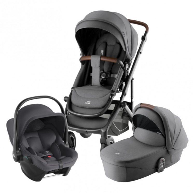 Коляска 3 в 1 Britax Römer Smile 5Z Style автокресло Baby-Safe Core (Mineral Grey/Midnight Grey)