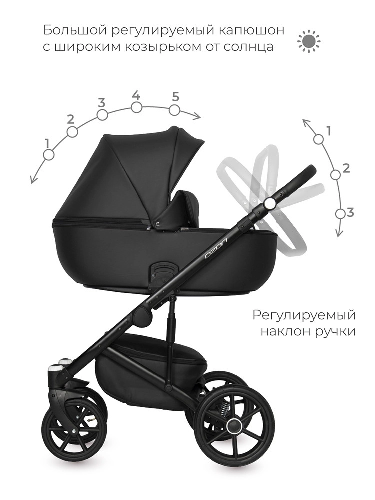 Коляска 2 в 1 RIKO BASIC OZON 06 черный bdg5ak1lyqh6s102piw17zqc0fug09b6