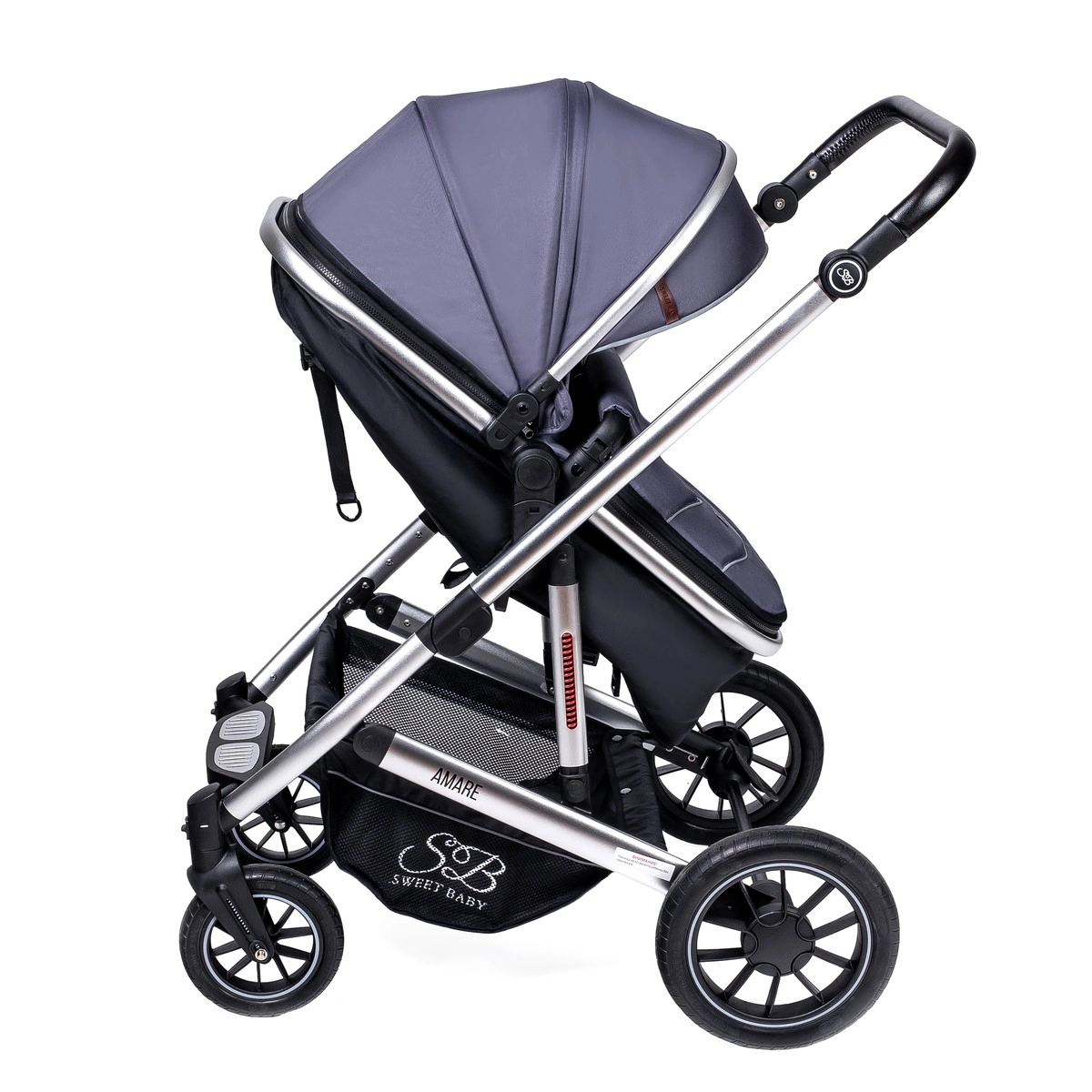 Коляска-трансформер 2 в 1 Sweet Baby Amare Grey qocg17o1u6o501cs6av98vtranhc2hss