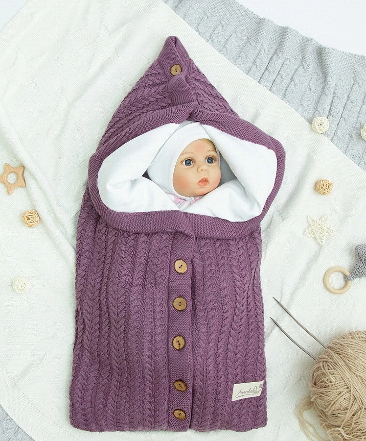 Конверт на выписку AmaroBaby Pure Love Snap вязаный утепленный 75 см розовый 5cxiralk94u61prebvhzp14hshkln0yb