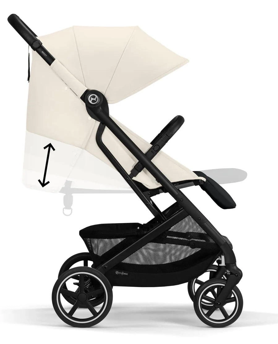 Прогулочная коляска Cybex Beezy Canvas White с дождевиком и бампером gk02fb440nb147arpzaks0ocbbl4j2wm