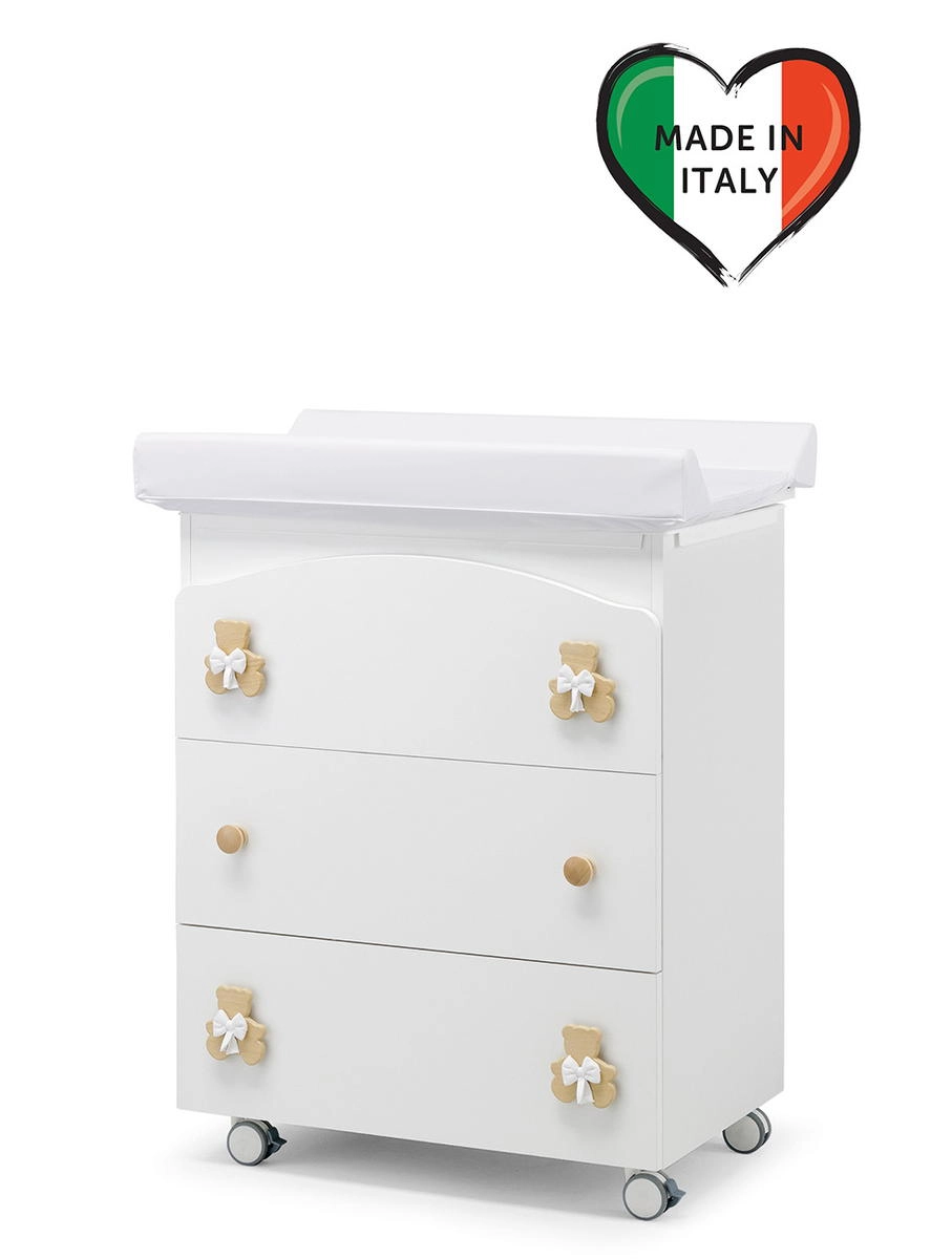 Пеленальный комод Erbesi Dudu Белый/Натуральный qhomadbiiautywwk8twtj16gdowvh50f