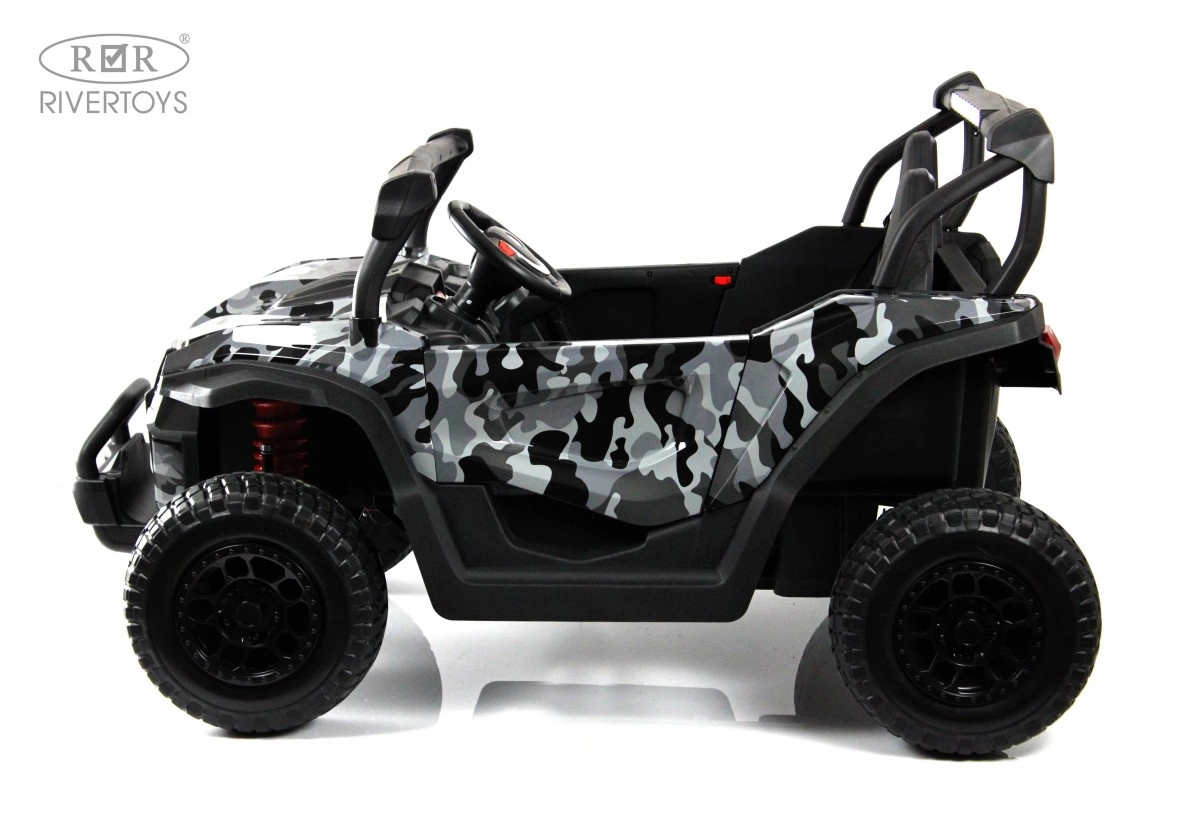 Детский электромобиль RiverToys Buggy P333PP серый камуфляж l9mahrcxvtbnzpqw3y37z9jrv4zu9tyh