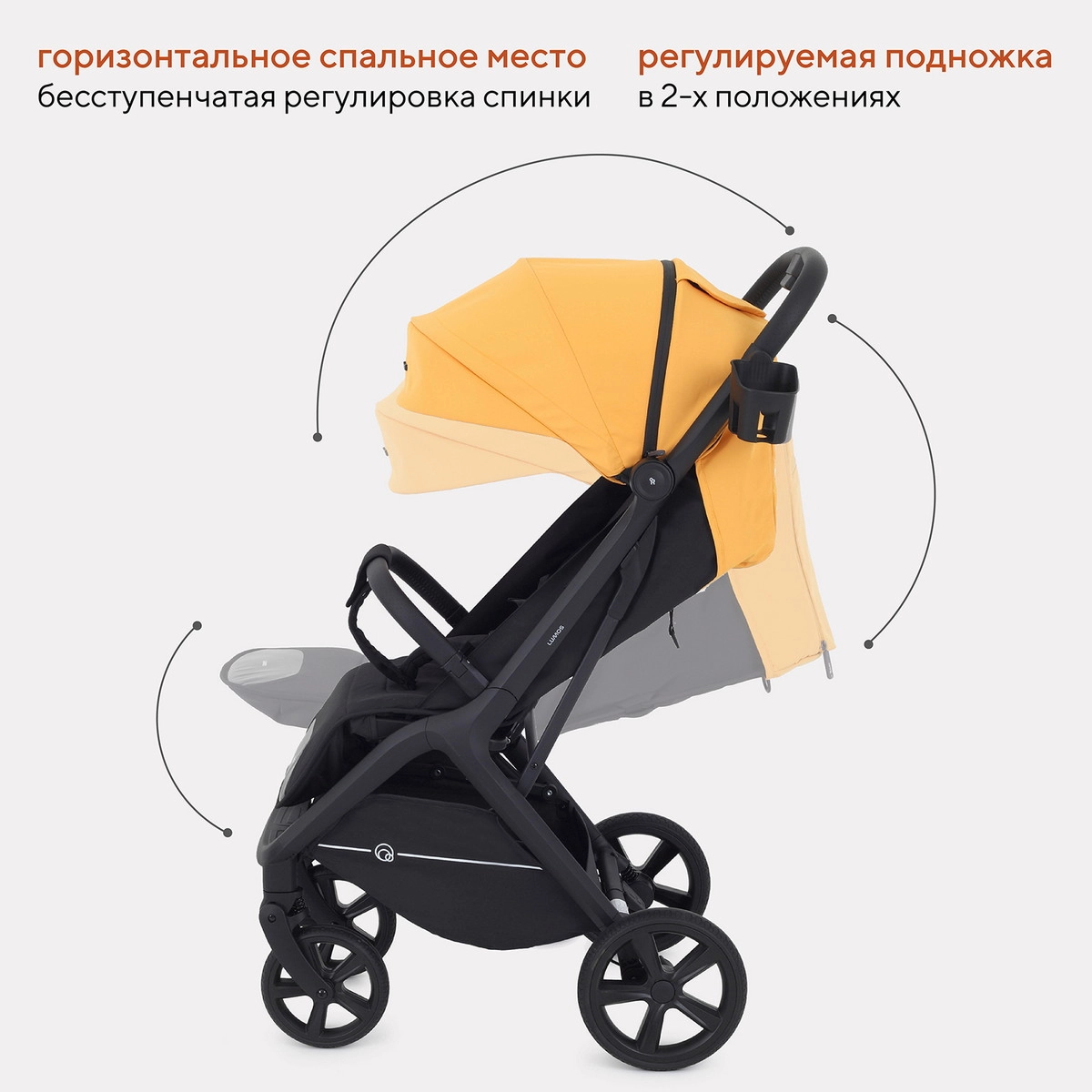 Прогулочная коляска RANT LUMOS Amber Yellow smqh9pl6xkbk86z45673ojyegfbwkyaj