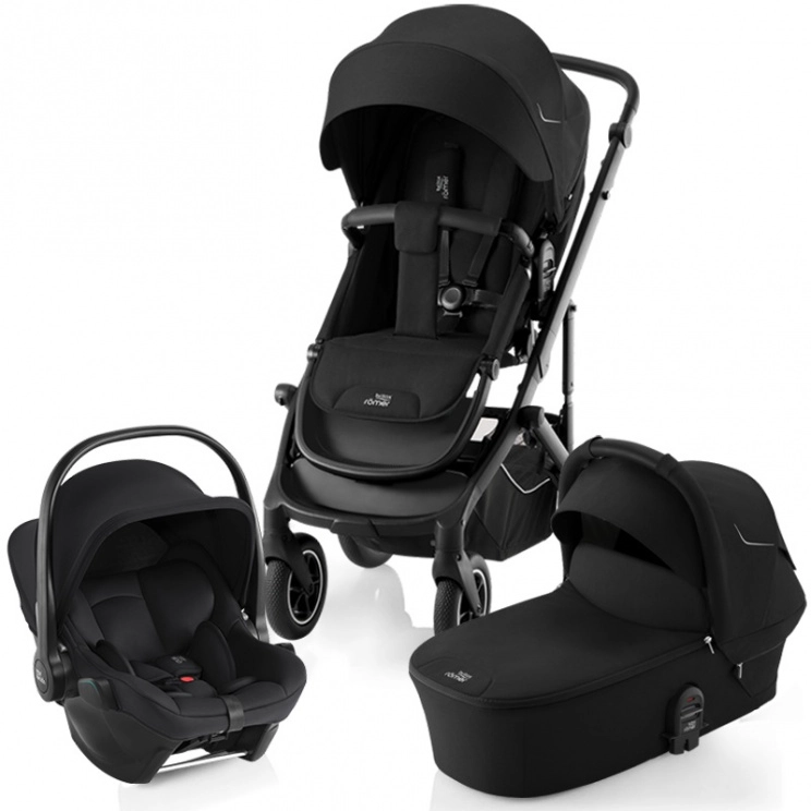 Коляска 3 в 1 Britax Römer Smile 5Z автокресло Baby-Safe Core (Space Black/Space Black)
