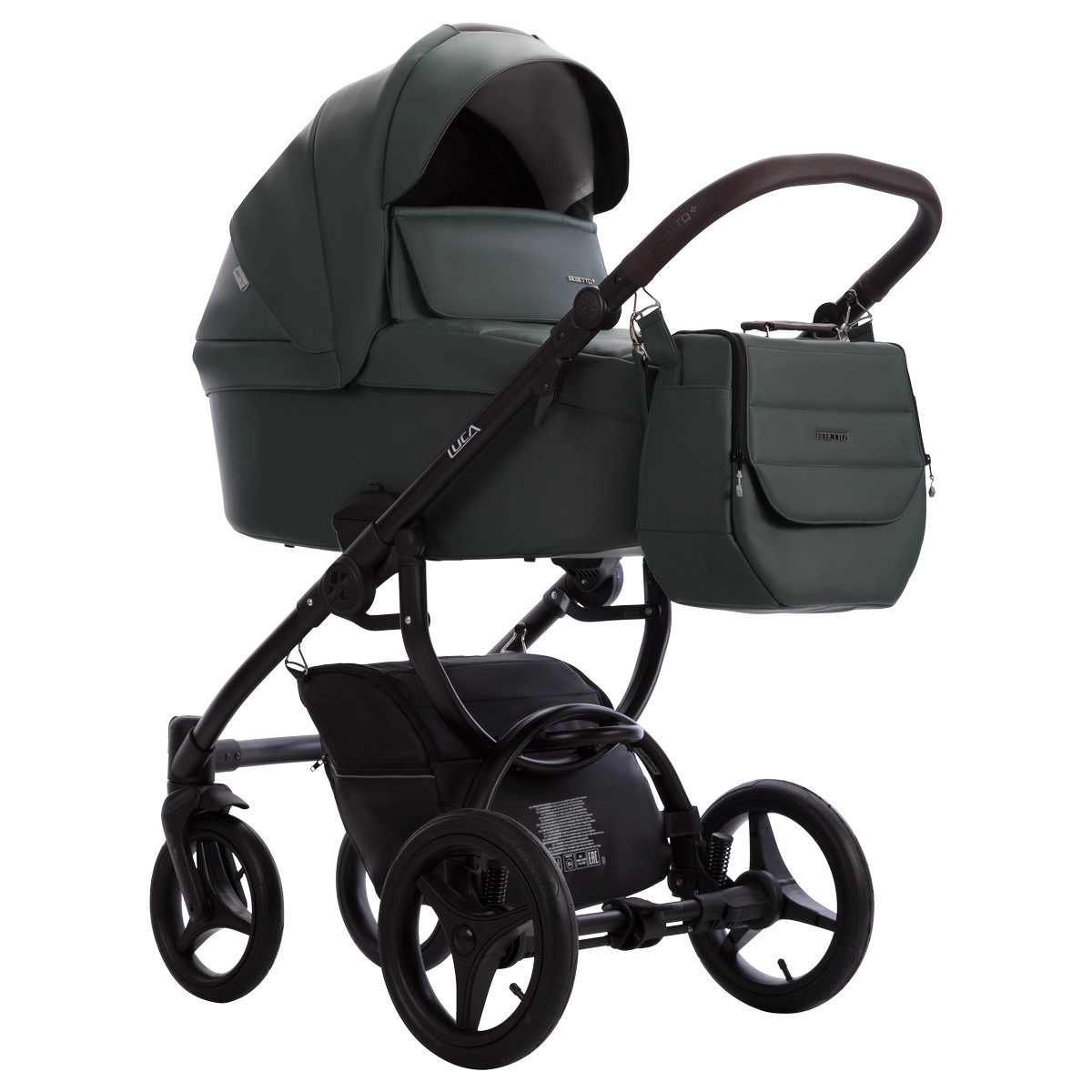 Коляска 2 в 1 Bebetto LUCA PRO (Pro 35 (зеленая кожа))