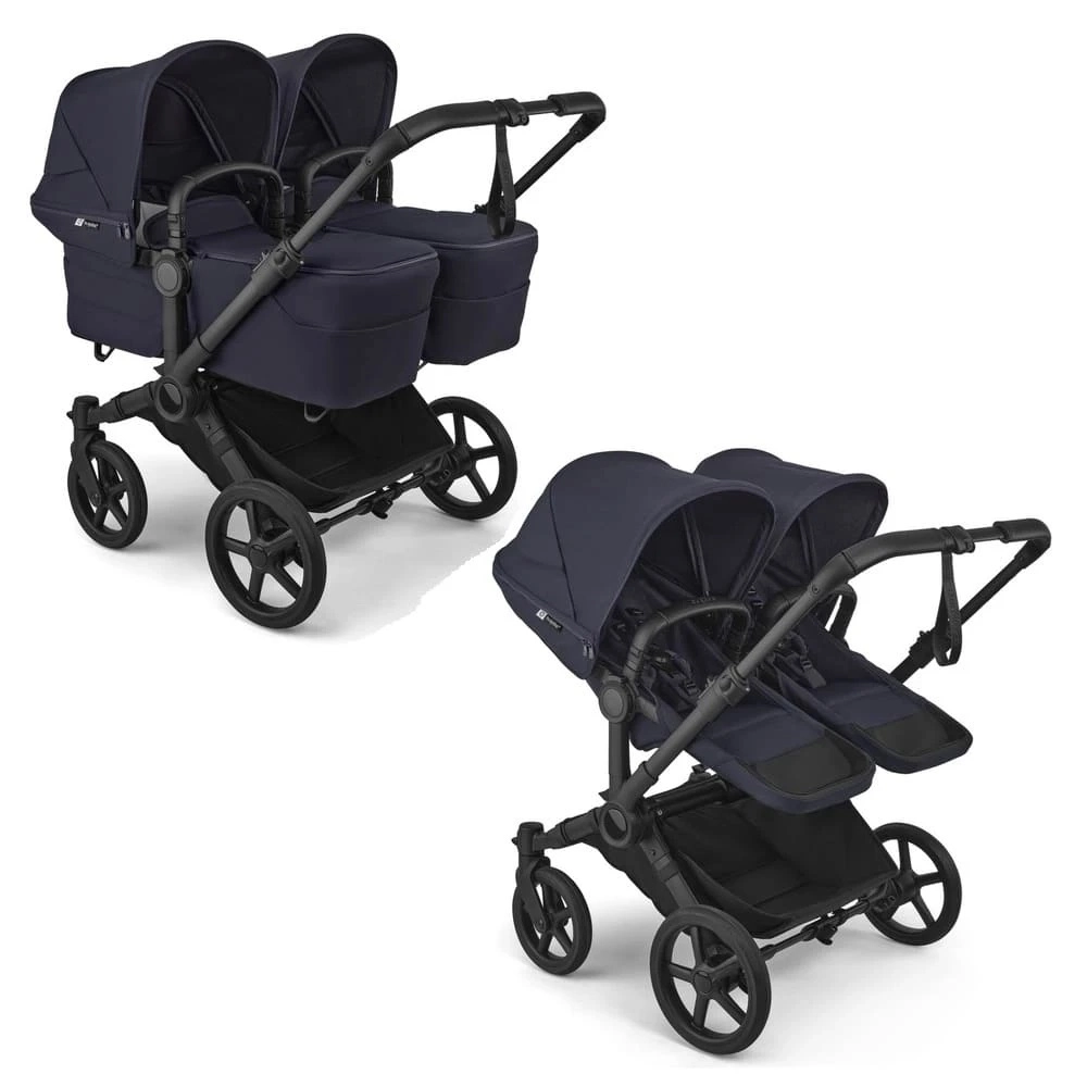 Коляска для двойни 2 в 1 Bugaboo Twin Donkey 6 (Black/Deep Indigo)