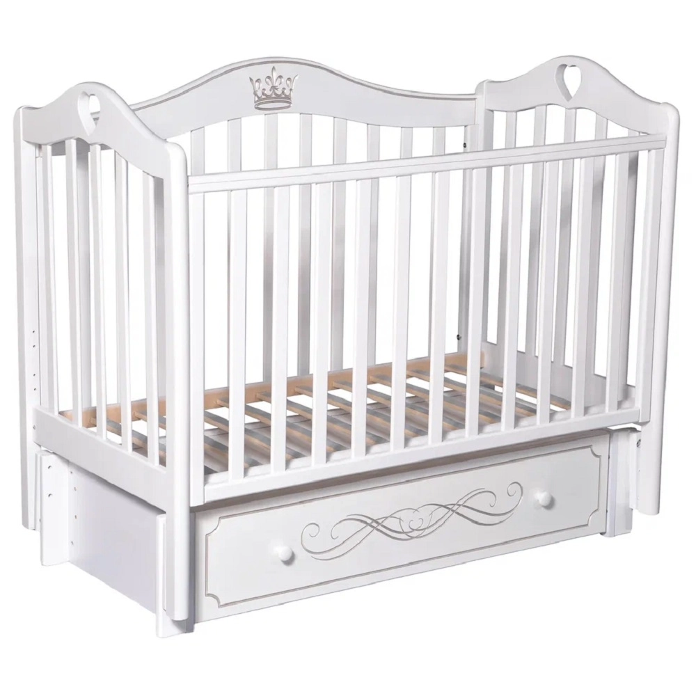 Детская кроватка КЕДР Karolina 8 УМ Белый 108131095-detskaya-krovatka-kedr-karolina-8-um-belii