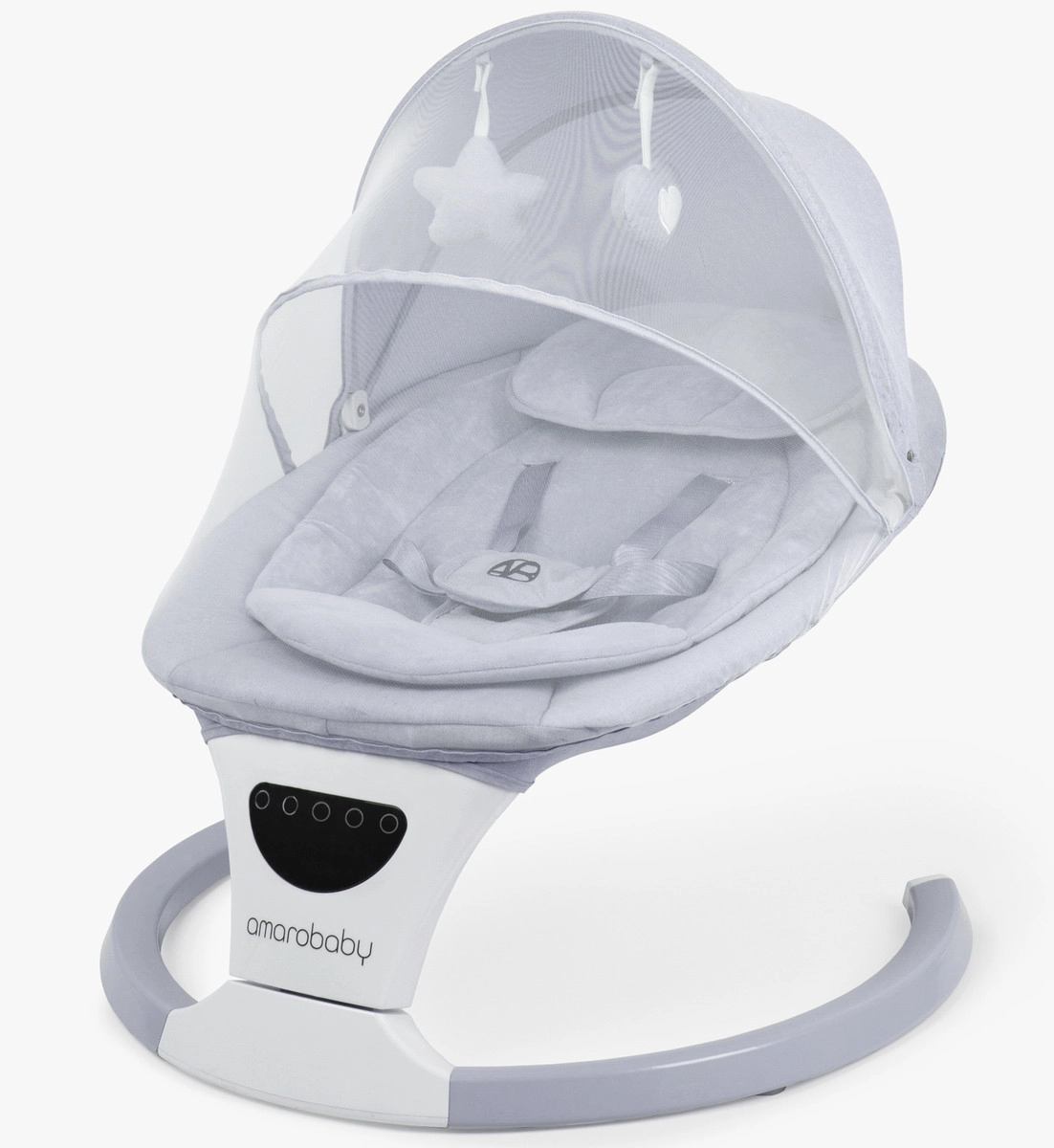 Детские электрокачели AmaroBaby Teddy Swing серый 666ndcnjvd8bcxvxnguadsbs6dxb7472