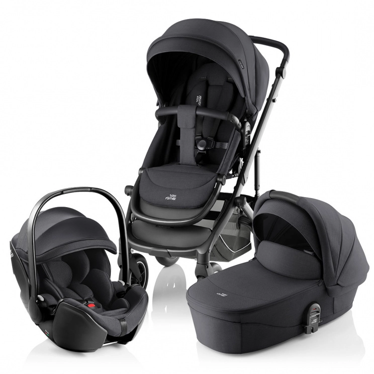 Коляска 3 в 1 Britax Roemer Smile 5Z Style автокресло Baby-Safe PRO (Carbon Black/Deep Black)