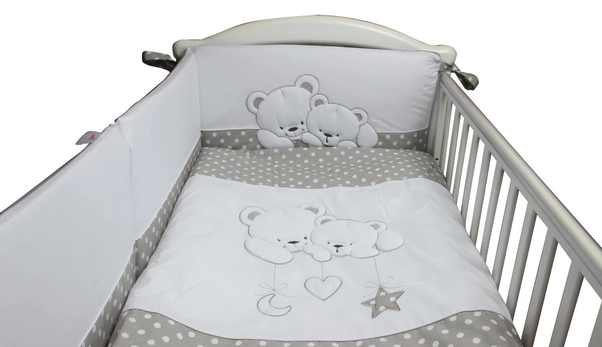 Комплект постельного белья Lepre Sweet Bears 6 предметов (125*65) 23 серый/горох qftc7urt56yk8eoms6ha11hx340tsf7n