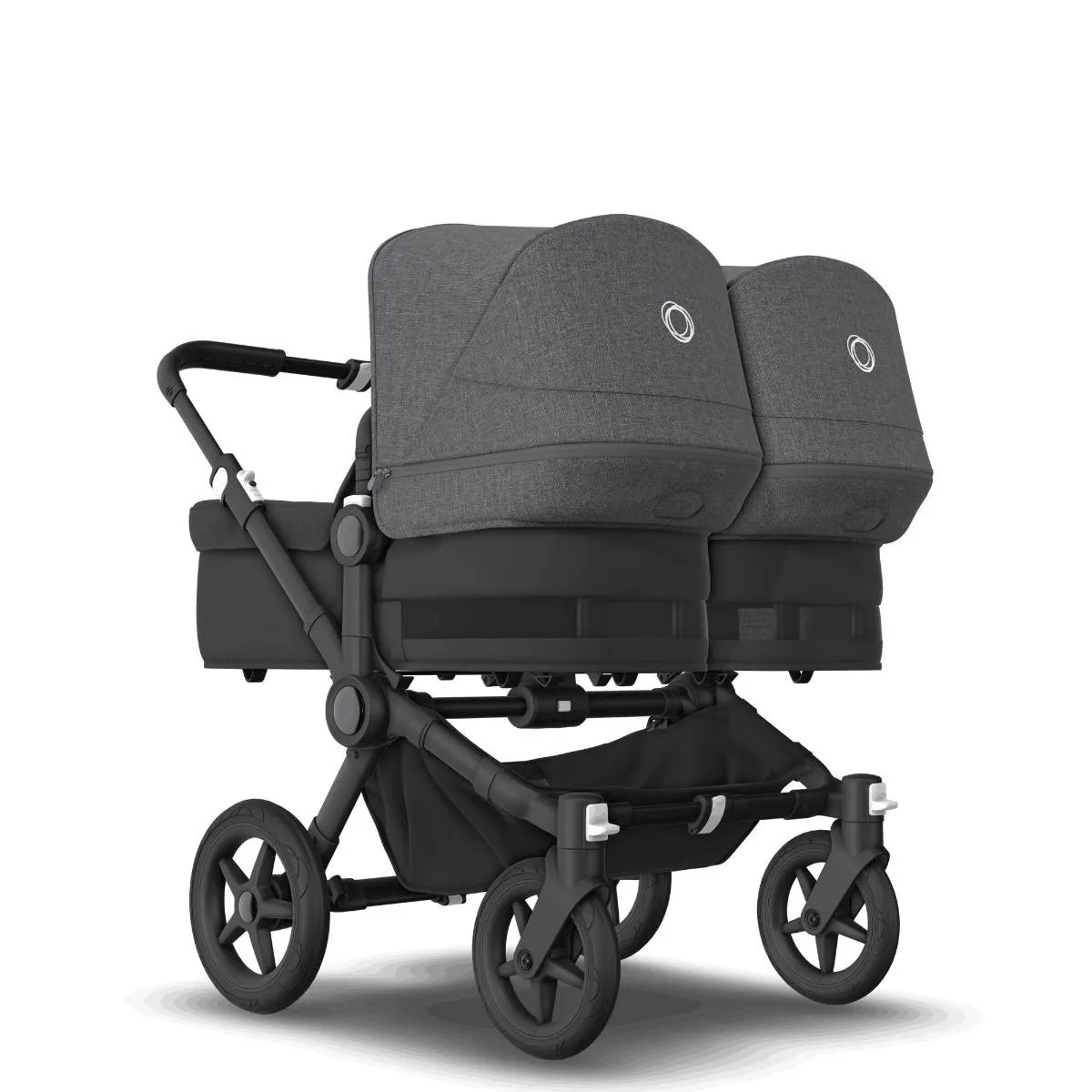Коляска для двойни 2 в 1 Bugaboo Twin Donkey 5 (Black/Midnight Black/Grey Melange)