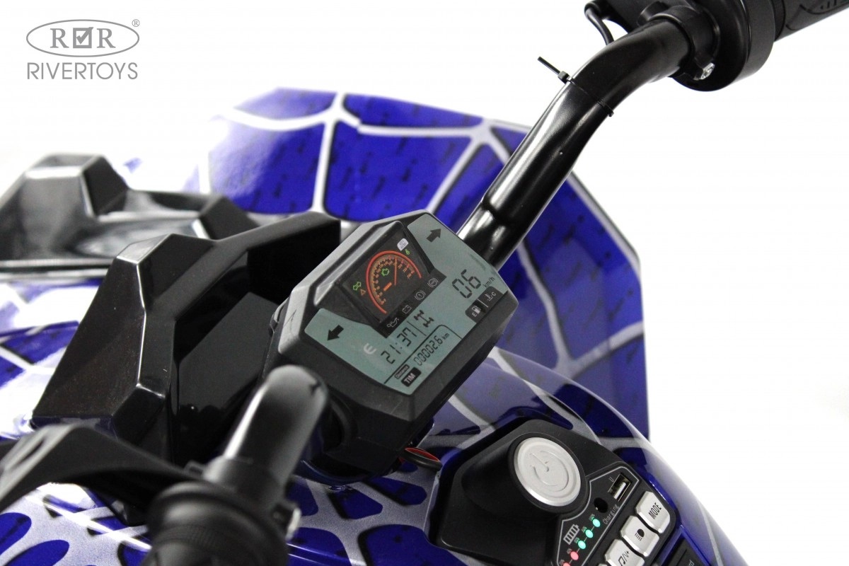 Детский электромобиль RiverToys X999XX синий спайдер c7ysfzkyt0a52q57cnvh6k8yt9v231o3