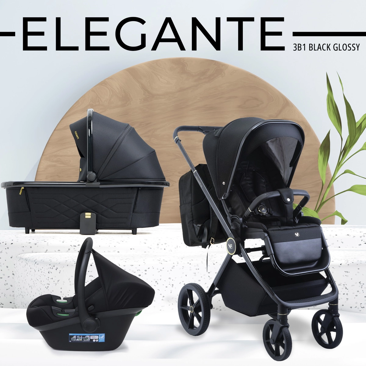 Коляска 3 в 1 Sweet Baby Elegante GL Black 4ifwgek8mu462sf0sq6m70q7lsa34r2a