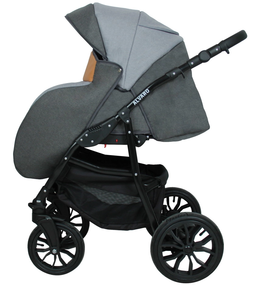 Коляска 2в1 Alis ALVARO т.серый+св.серый+рыжая кожа e51gblaidl8pmuwl2amy0on78xwqlox3