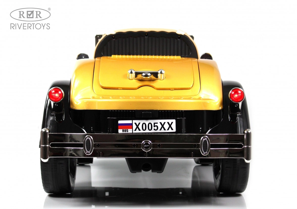 Детский электромобиль RiverToys X005XX черно-золотой vnqcmkiz9arl3fr9cim14u9mjy230eb3