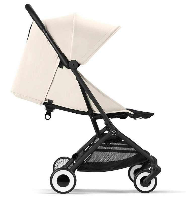 Прогулочная коляска Cybex Orfeo BLK Canvas White с дождевиком и бампером4