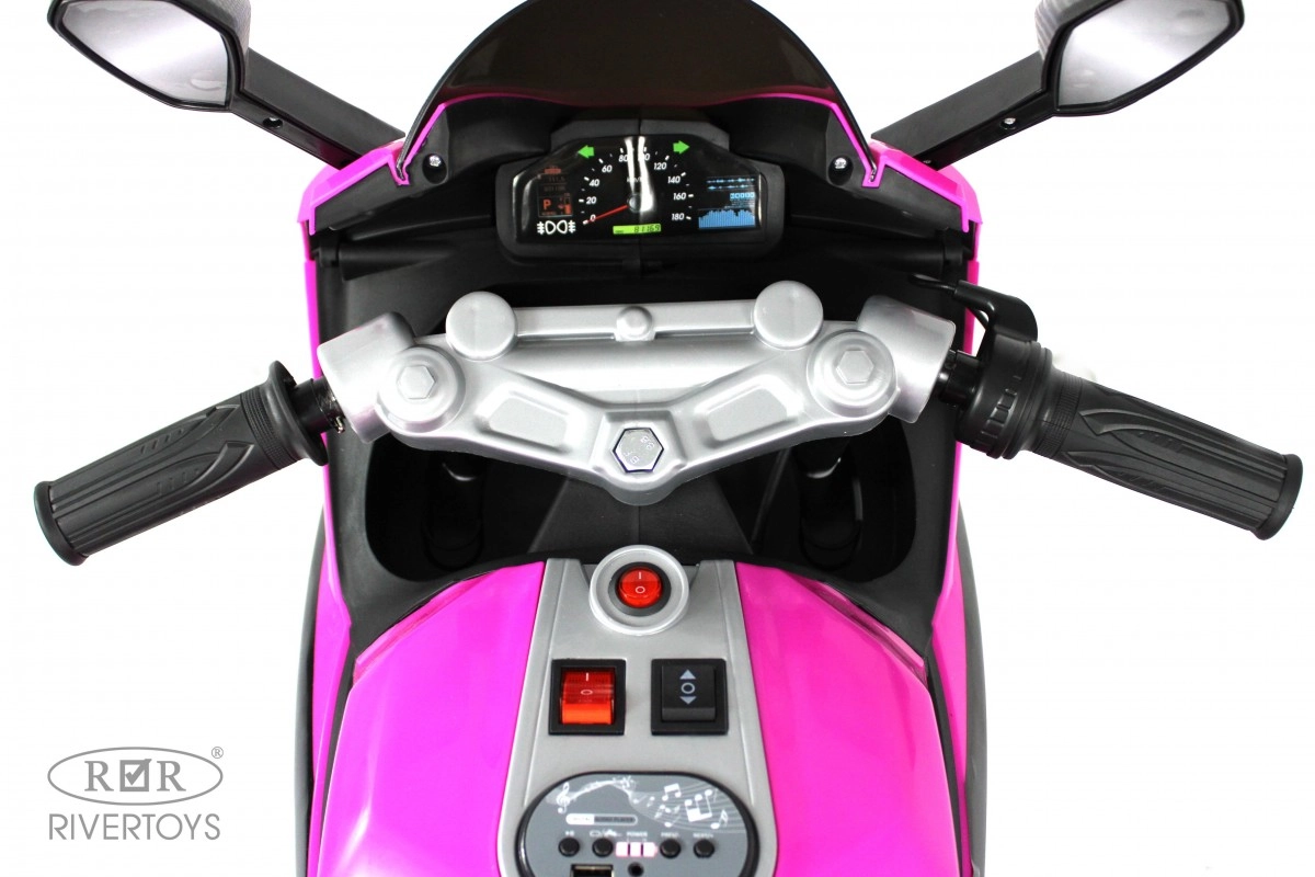 Детский электромотоцикл RiverToys C005MC розовый iak8kk451p546677jnku9vlxurzutowh