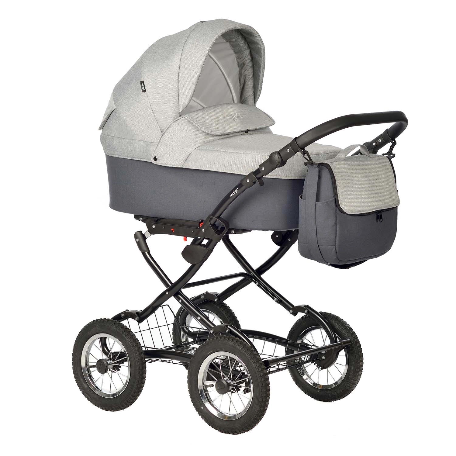 Коляска Indigo BLUES Classic  серый b6bd22c21ebfcf338842bb856eff4a7a