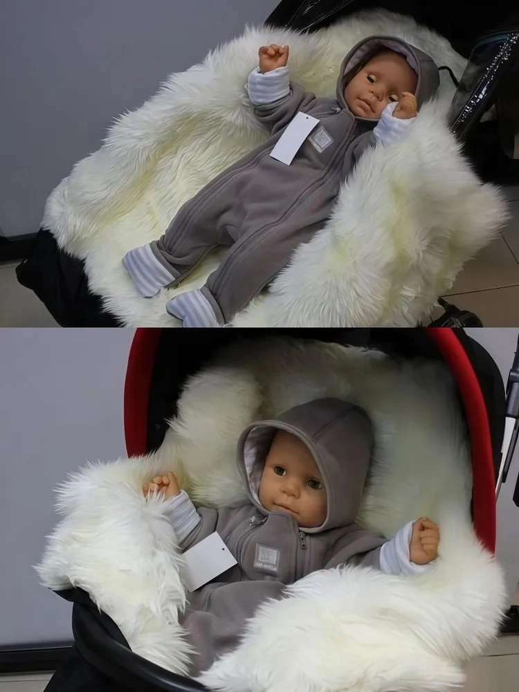 Конверт для новорожденных из овчины с длинным ворсом BOZZ33