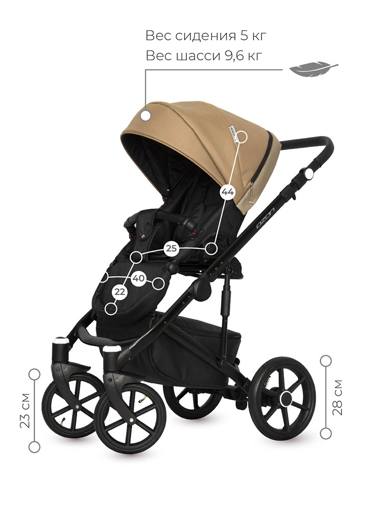 Коляска 2 в 1 RIKO BASIC OZON 03 бежевый 2a5q6jzytkjxu6fi0esgdjdf6ttqzgin