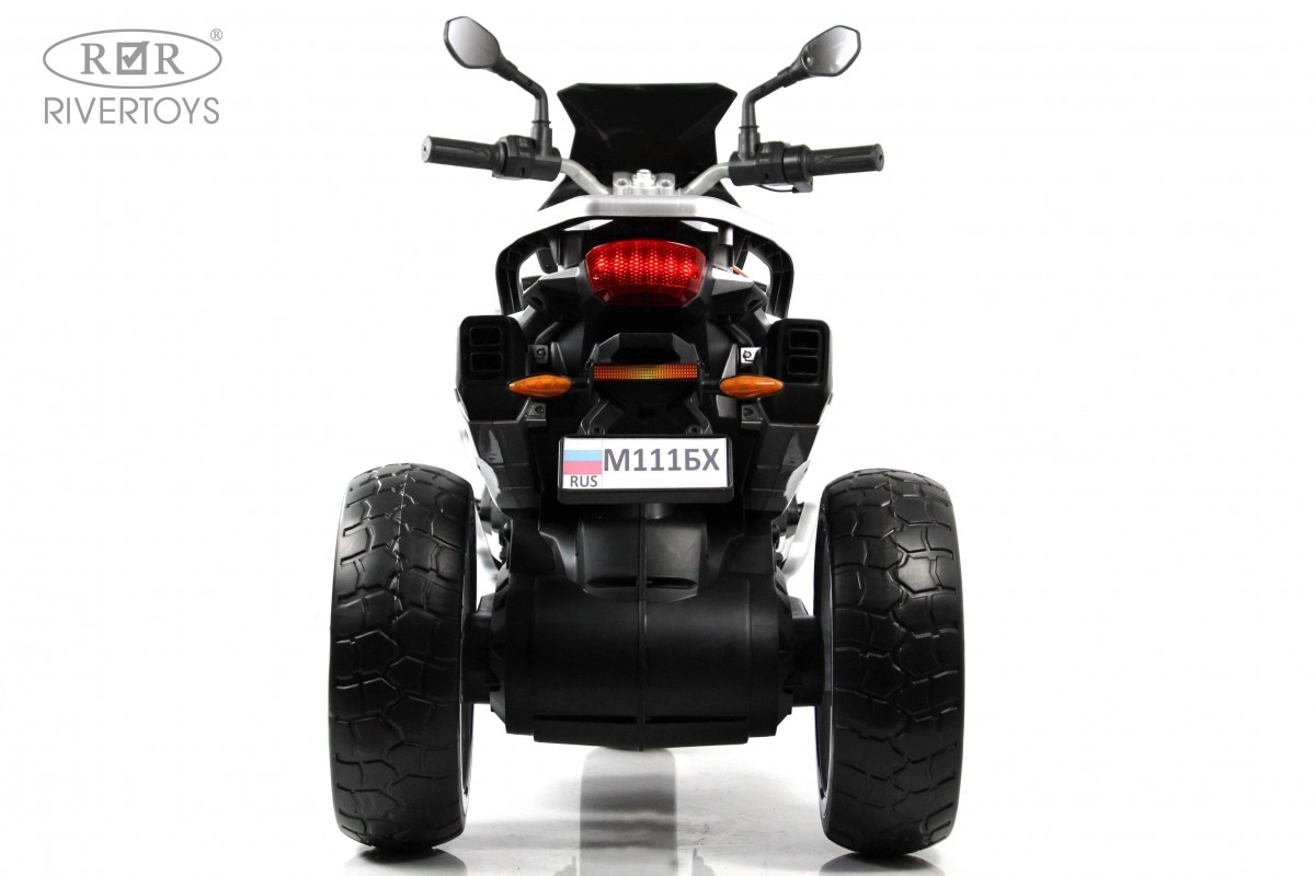 Детский электромотоцикл RiverToys М111БХ белый l4c6au5r5jauq02x8ehgyjazmkuz0iz9