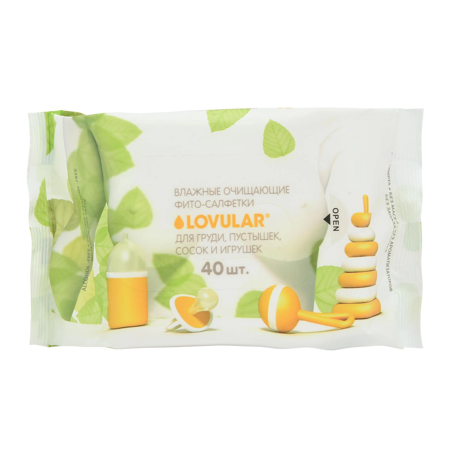 Влажные фито-салфетки Lovular 40 шт/уп 4f11aba63e49bebd5eed8952f8ea8568