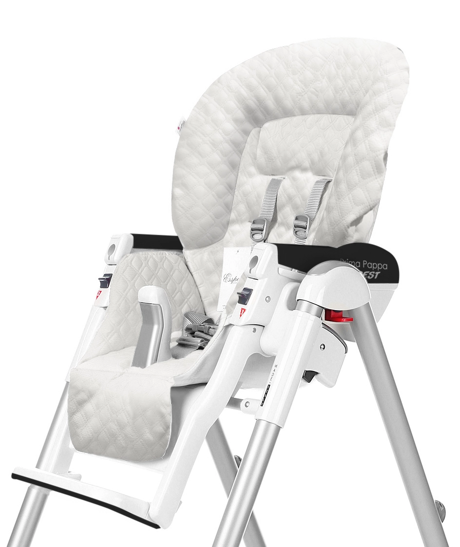Сменный чехол сидения Esspero к стульчику для кормления Peg-Perego Diner/Best/Duplo стеганная кожа White 6ba5f1f88a5f9aab1473b7085884d507