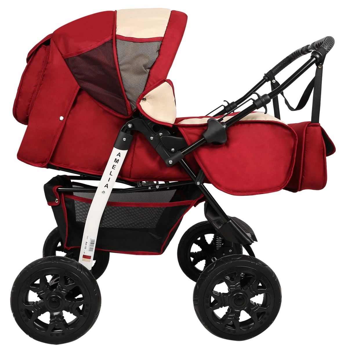 Прогулочная коляска Alis AMELIA I  красный+бежевый wzvq9tf98mps52a6tuv59xmpuud62ssq
