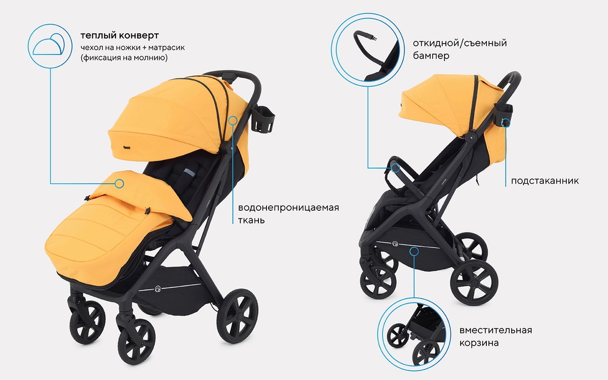 Прогулочная коляска RANT LUMOS Amber Yellow en8rv1y5o6dh7w4hx8dxk36t4tu9vxyt