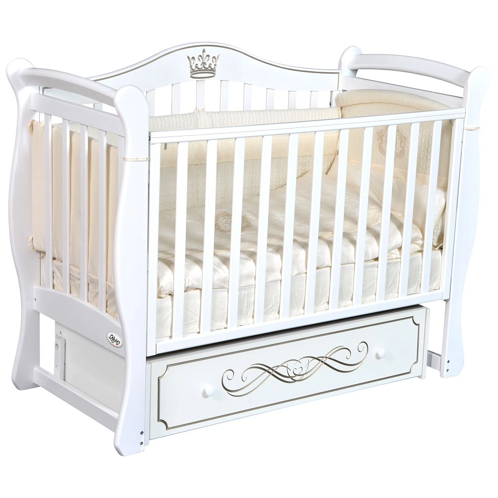 Детская кроватка Oliver Daniella с универсальным маятником и ящиком Белый kebczfyyznge9vd0am199s12lkz3dil0