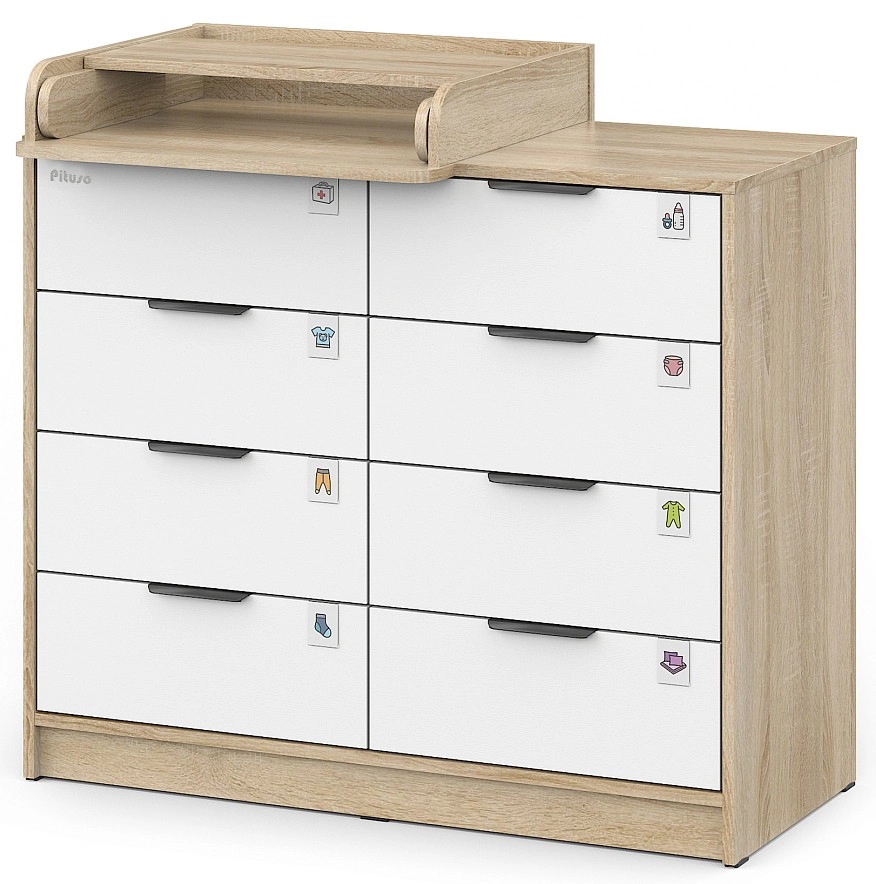 Комод Pituso Kids Optimum ЛДСП Дуб сонома-белый vd59lfhsi42qdizog8g3actw8ijkiw1v