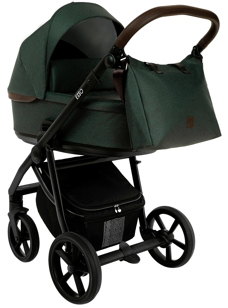 Коляска 2 в 1 Roan Esso (Dark Green/Black/руч.)
