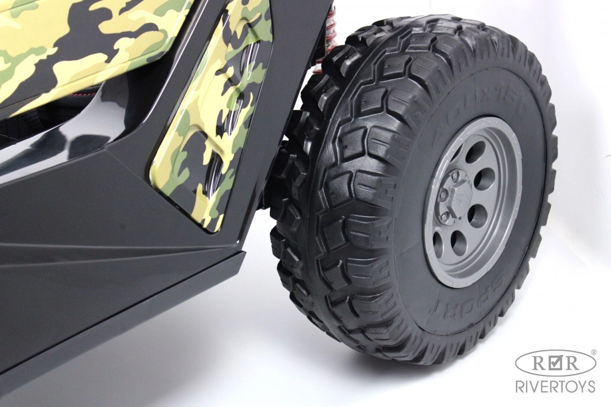 Детский электромобиль RiverToys A707AA LUX 4WD зеленый камуфляж yatt995rvks1c3gcy4p1fxjjybklc8ls