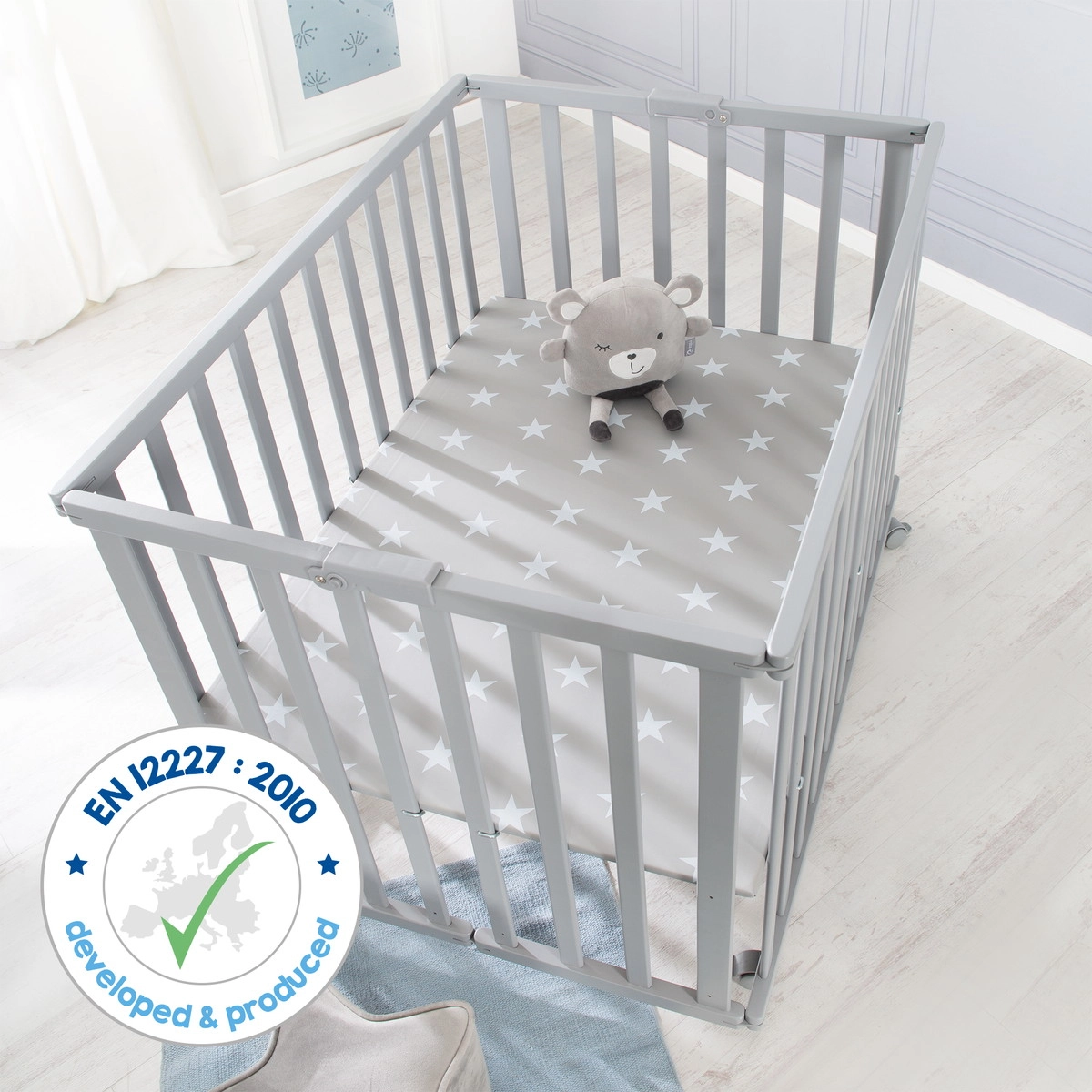 Детский складной манеж ROBA Foldable playpen 74 х 100  Серый ugo9zs8135tuyw73b2c3imlrgudn2kzu