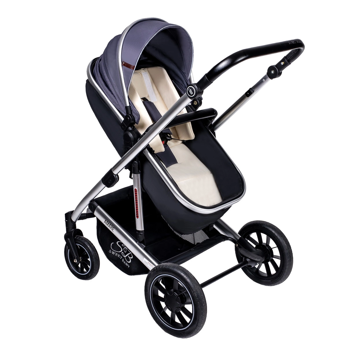 Коляска-трансформер 2 в 1 Sweet Baby Amare Grey 7l2pkfsrzoa8gfh2fhgkbosal2qzs1q0