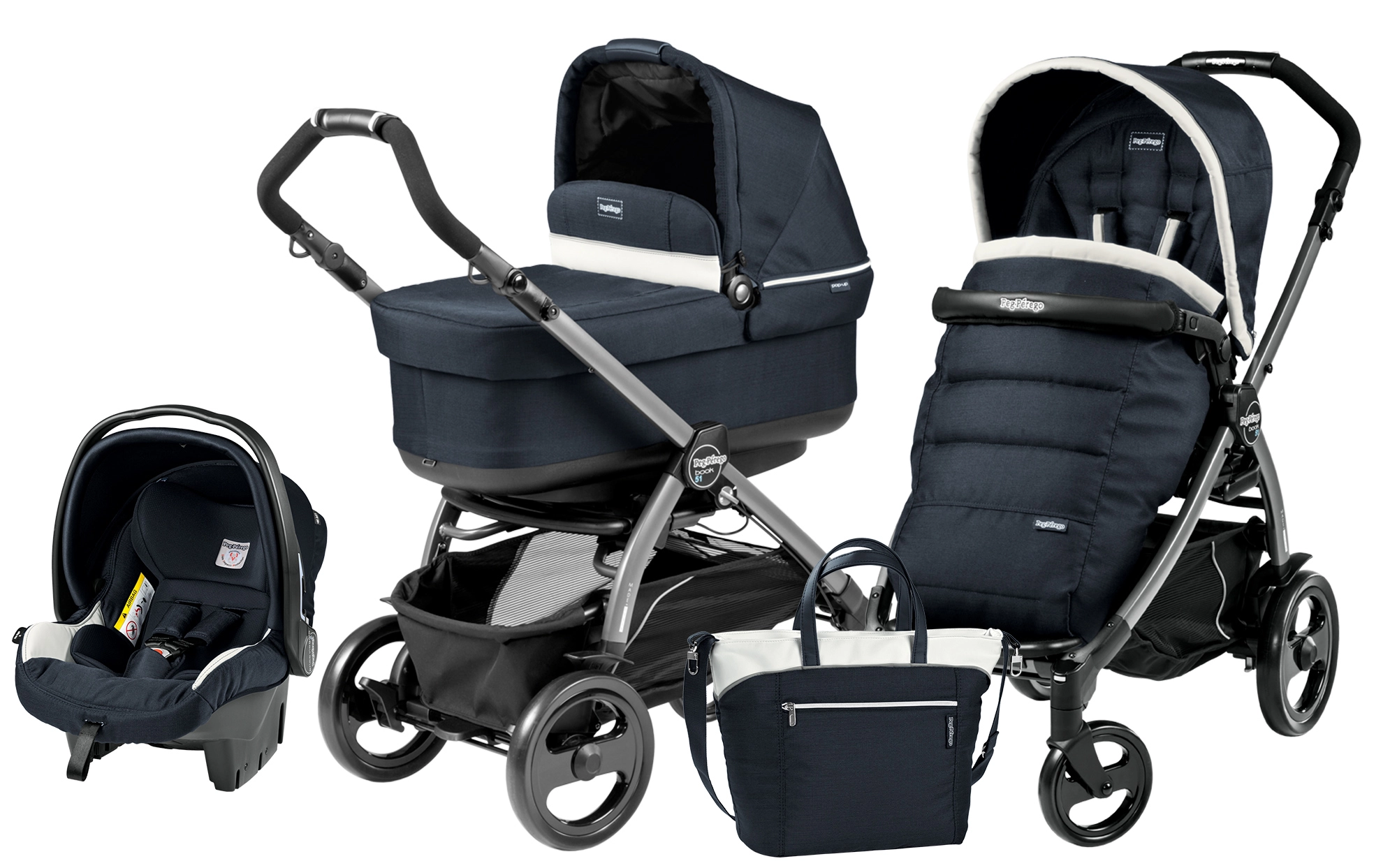 Коляска 3 в 1 Peg Perego Book 51 Pop Up Set Modular (шасси Jet) Luxe Blue 1d441eefd3f980a1f55fed151c2c78c1