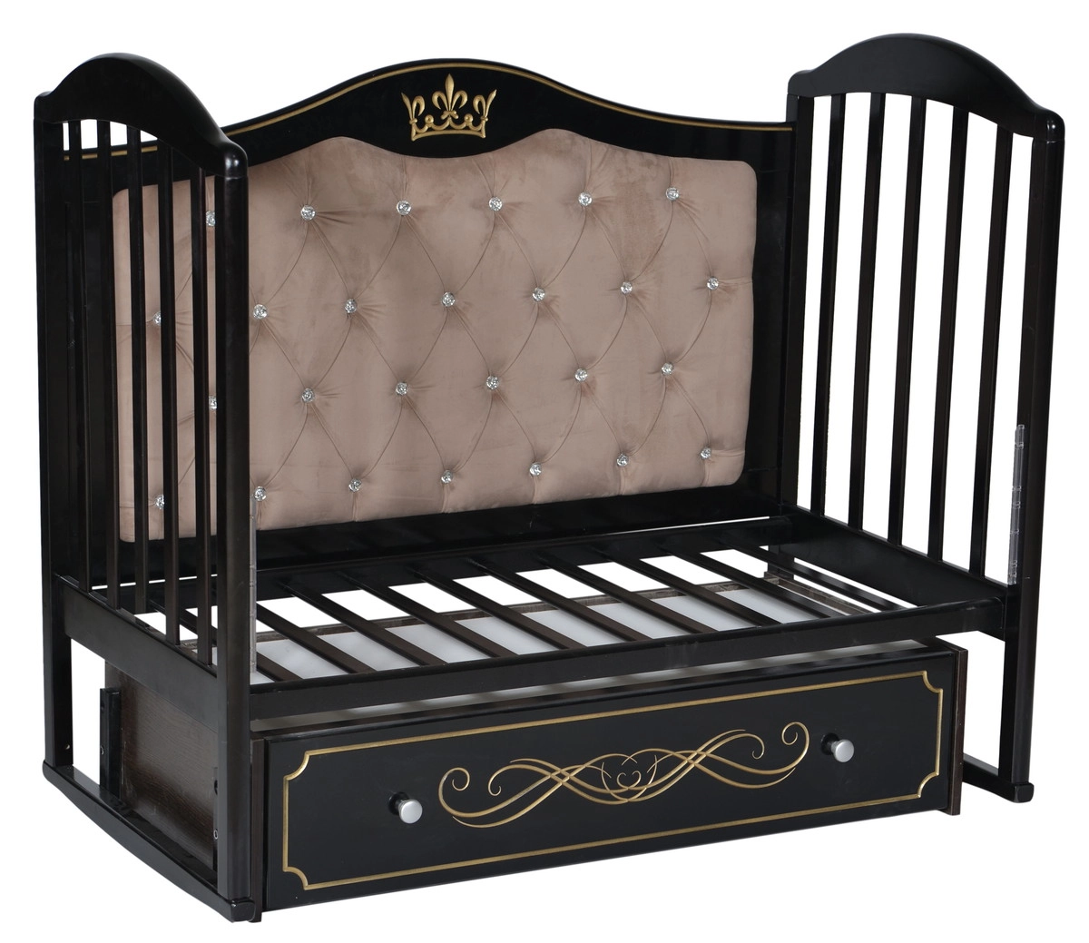 Детская кроватка ByTwinz Gabriella 4 универсальный маятник,мягкая стенка белый 9rs9ebh6ywxak4uctte14t2929v58iw0