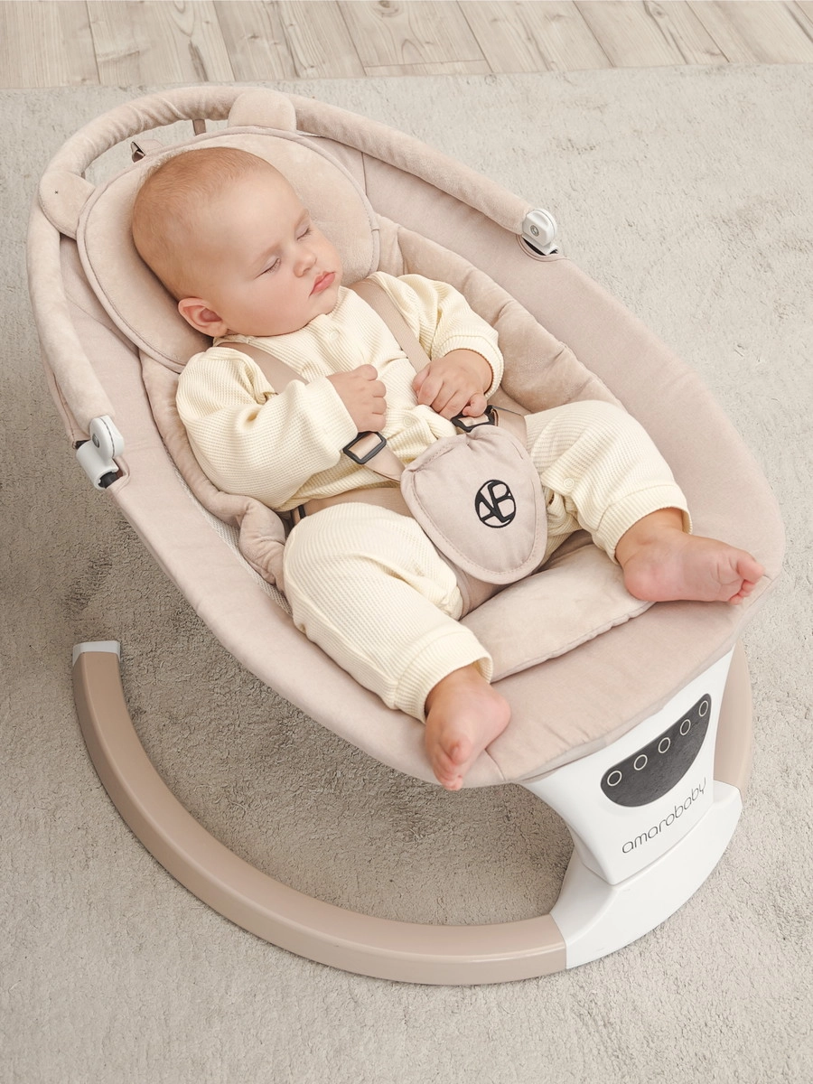 Детские электрокачели AmaroBaby Teddy Swing бежевый 87brc3scbxi8zsg9hrerojr51lhmm4lw