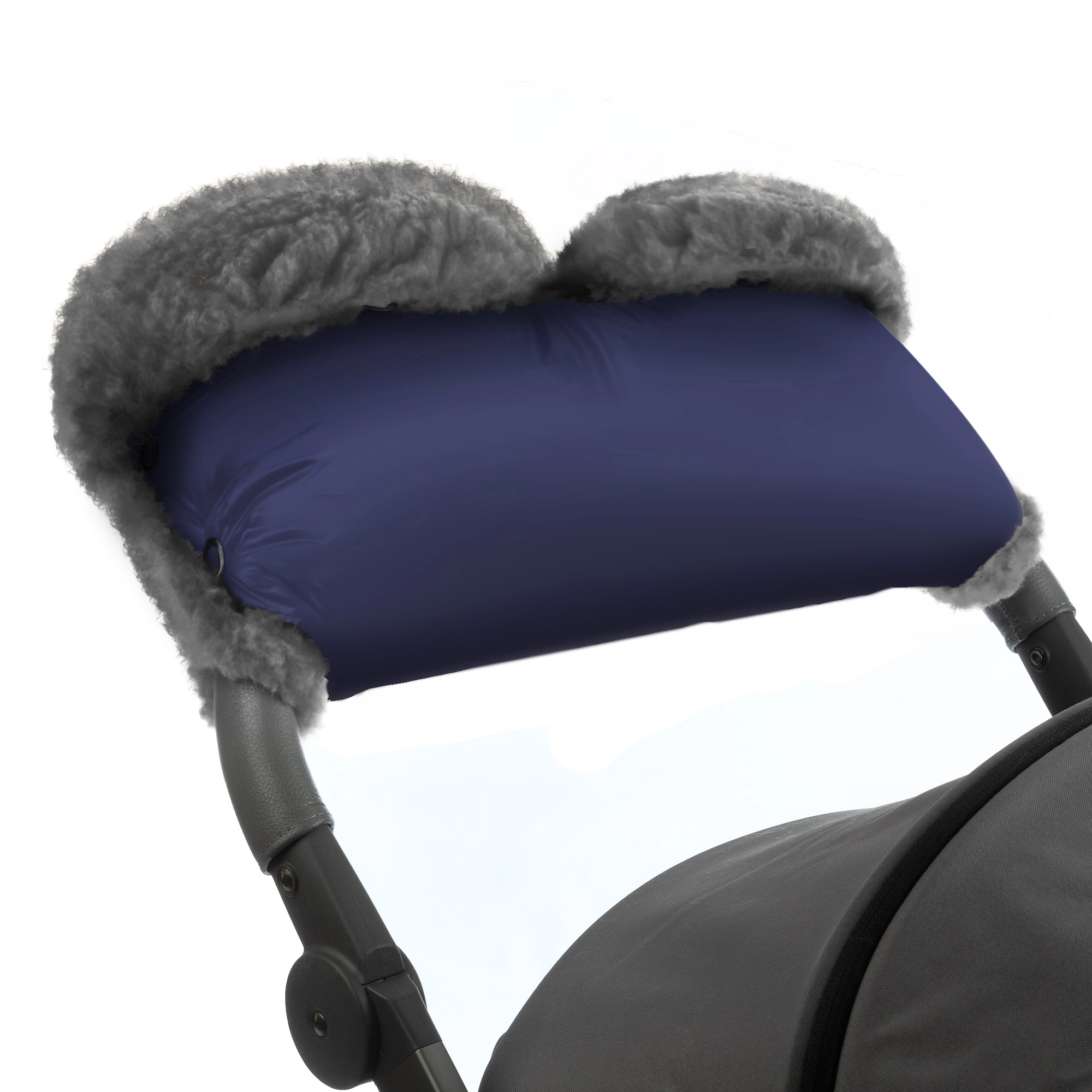 Муфта для рук на коляску Esspero Four Lux (Натуральная шерсть) (Navy)