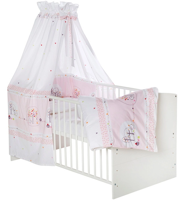 Комплект белья из 4-х предметов Schardt Birdy белый/розовый 8ork1tzwds1711yweouvymarb5pid052