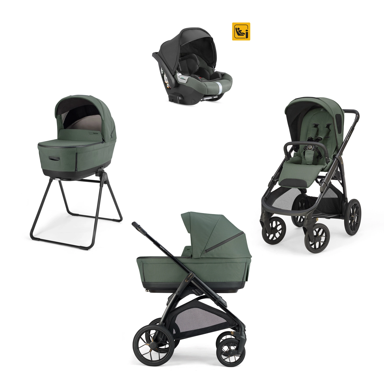 Коляска 3 в 1 Inglesina Aptica XT (Darwin I-Size) (Taiga Green 2026)